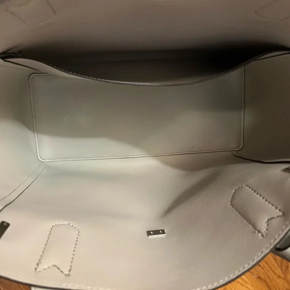 Michael Kors Cassie Pearl Grey Leather Tote - Picture 10 of 11